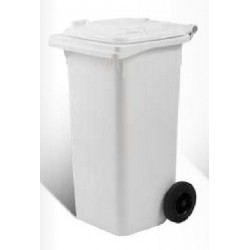 BIDONE QUADRO CON RUOTE Lt.120 colore bianco