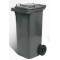 BIDONE QUADRO CON RUOTE Lt.120 GRIGIO