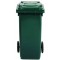 BIDONE QUADRO CON RUOTE Lt.240 VERDE SC