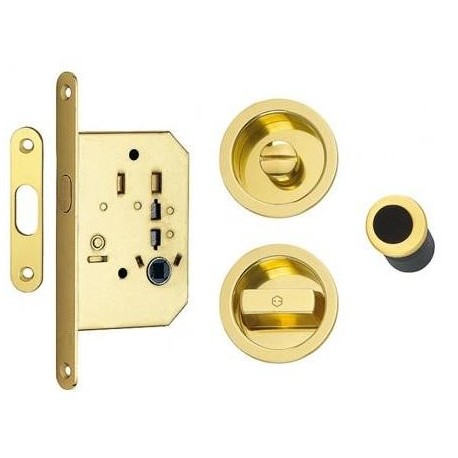 KIT X SCRIGNO BOCCHETTE TONDE CON NOTTOLINO ottone lucido