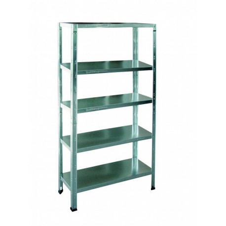KIT SCAFFALI IN LAMIERA AD INCASTRO ZINCATI cm 100x40 H. cm 185