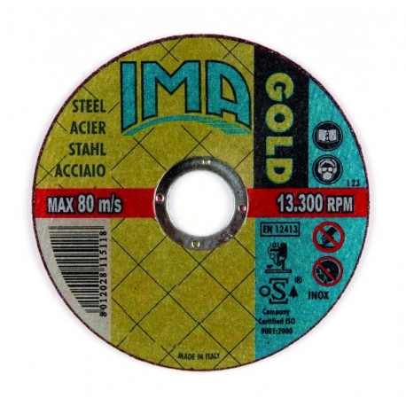MOLE ABRASIVE DA TAGLIO X FERRO ED  ACCIAIO Per acciaio  mm 115x1.0