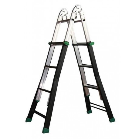 SCALA TELESCOPICA  MISTO ALLUMINIO metri 3,85 Gr. 4+4