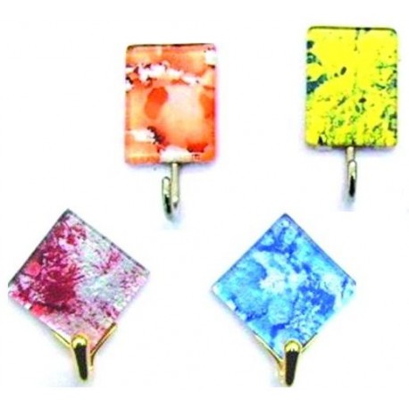 GANCI IN VETRO MURANO a rombo cm 4x4