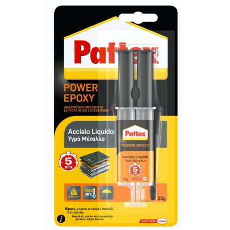 ADESIVO ACCIAIO LIQUIDO PATTEX SIRI. 35G