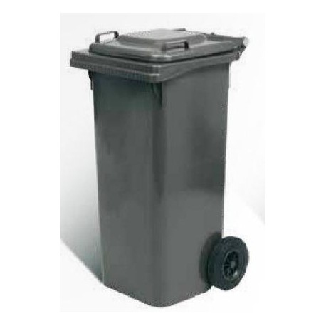 BIDONE QUADRO CON RUOTE Lt.120 GRIGIO