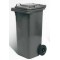 BIDONE QUADRO CON RUOTE Lt.240 GRIGIO