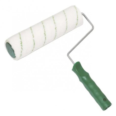 RULLI IN MICROFIBRA RIGO VERDE pelo raso - cm 23