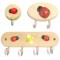 GANCI IN LEGNO COCCINELLA 4 POSTI