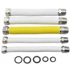 KIT TUBI FLESSIBILI X CALDAIE M/F PZ. 5 maschio/femmina