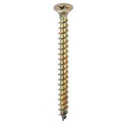 VITI TRUCIOLARI TESTA SVASATA PIANA PZD ZINC GIALLE mm 2.5x20