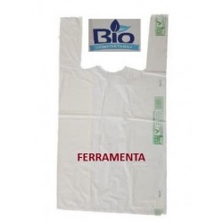 BUSTE SHOPPERS BIANCO BIO 30+20X60 Pz.500
