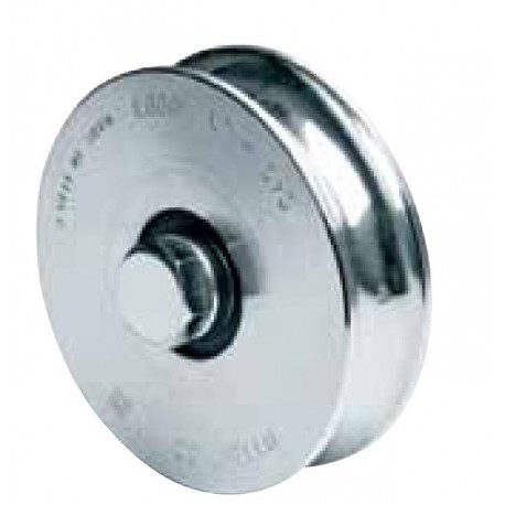 RUOTE IN ACCIAIO X CANCELLI A ’’U’’ 2 CUSCINETTI ART. 315