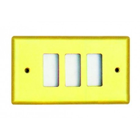 COPRINTERRUTTORE OTTONE LUCIDO  MOD. GIGLIO