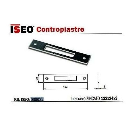 PIASTRA X SERRATURE ISEO 783380 ART 038022
