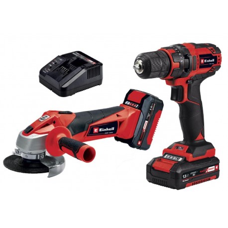 SET UTENSILI BATTERIA TCTK18LI EINHELL TRAPANO + SMERIGLIATRICE
