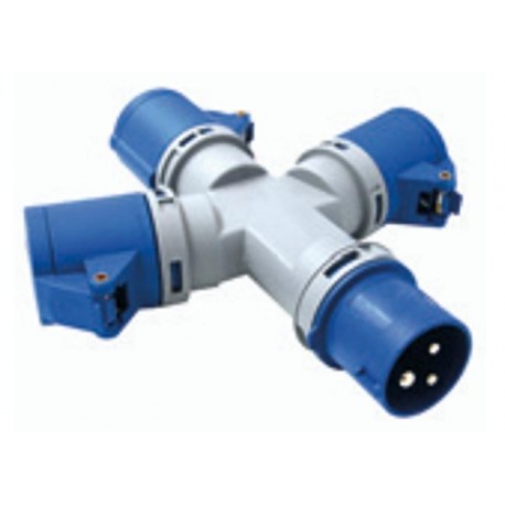 ADATTATORE TRIPLO CEE 220V MASCHIO+3FEMMINE