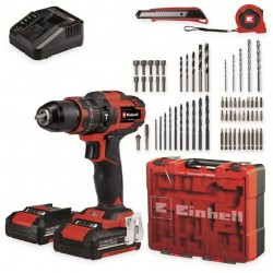 TRAPANO AVVITATORE EINHELL 2 BATTERIE TE-CD 18/40 LI I + KIT 69PZ