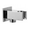 PRESA QUADRA OTTONE CROMATO C/SUPPORTO X DOCCETTA m/m 1/2 poll
