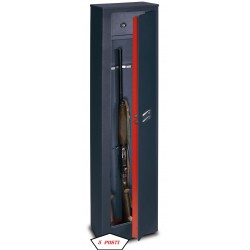 ARMADIO PORTAFUCILI 5 POSTI CON TESORETTO cm 31x148x21