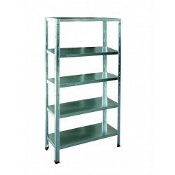 KIT SCAFFALI IN LAMIERA AD INCASTRO ZINCATI cm 100x40 H. cm 185